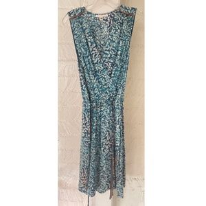 Burning Torch 100% Silk Dress | Belted x Sleeveless = Perfect Party Dress